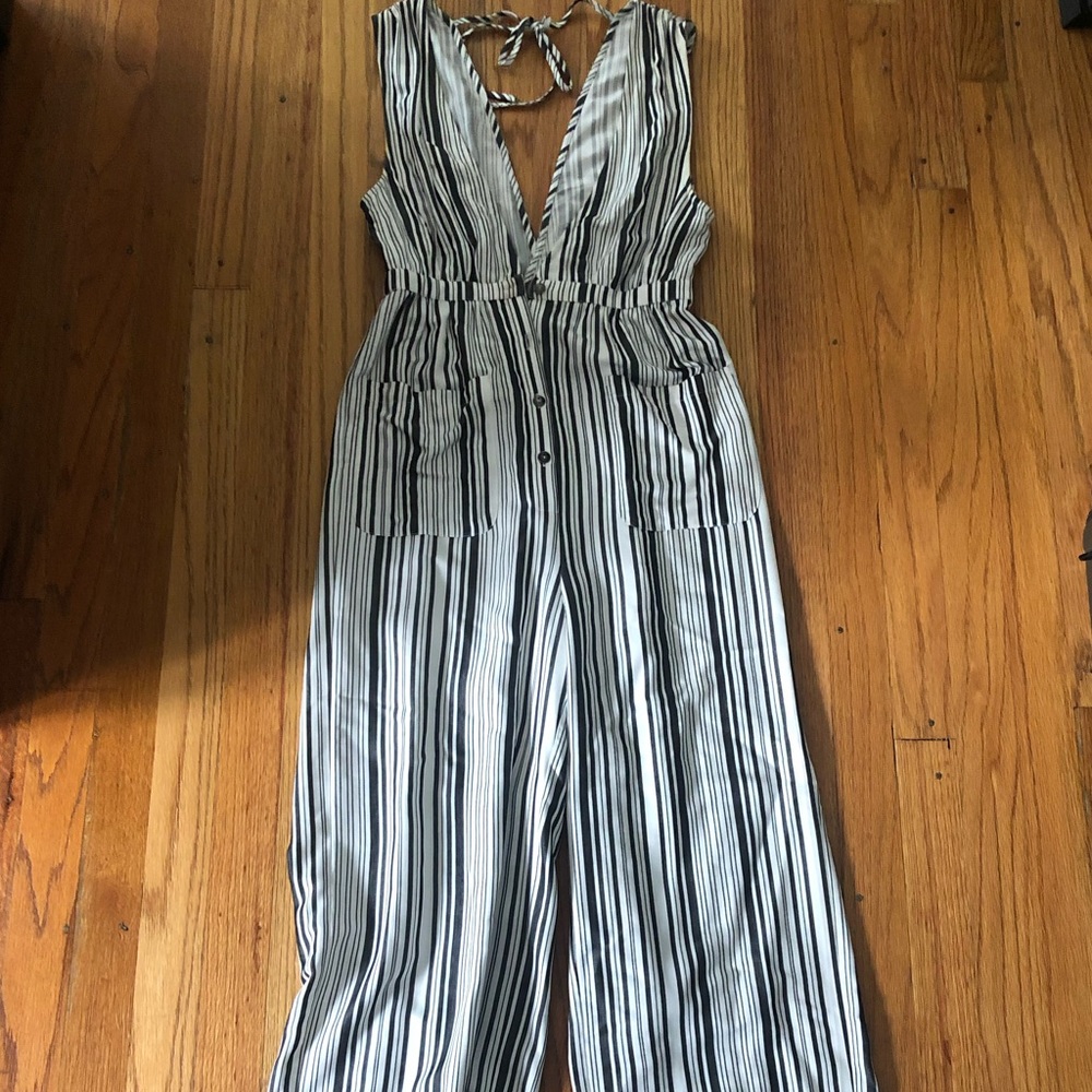 Saltwater luxe striped jumpsuit